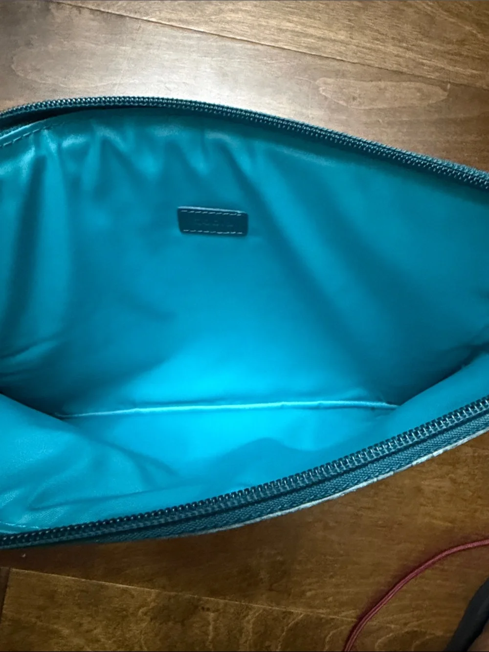 Lodis Croc-Embossed Leather iPad case in Dark Teal with Gold Accent
